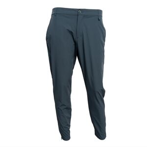 Men's Blue Joggers With Side Ankle Zipper
